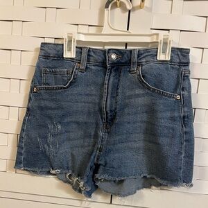 Women’s Wild Fable Target Faux Denim 100% Cotton High-Waisted Distressed Shorts